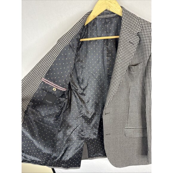 Sand Copenhagen Reda 1865 Wool Blazer Houndstooth Black White Men 42 - Picture 9 of 10